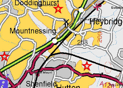 Map of Mountnessing